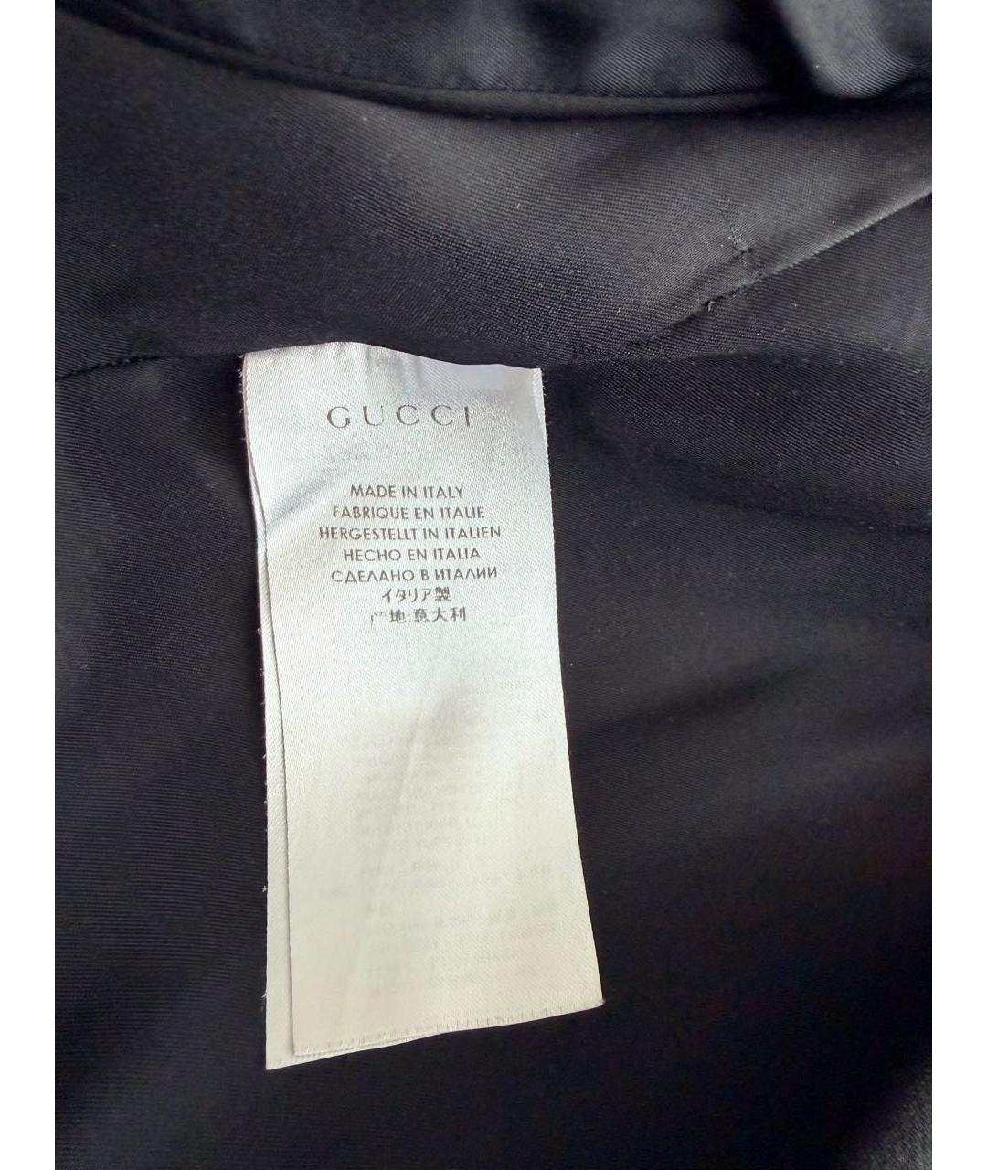 GUCCI Антрацитовое шерстяное пальто, фото 3