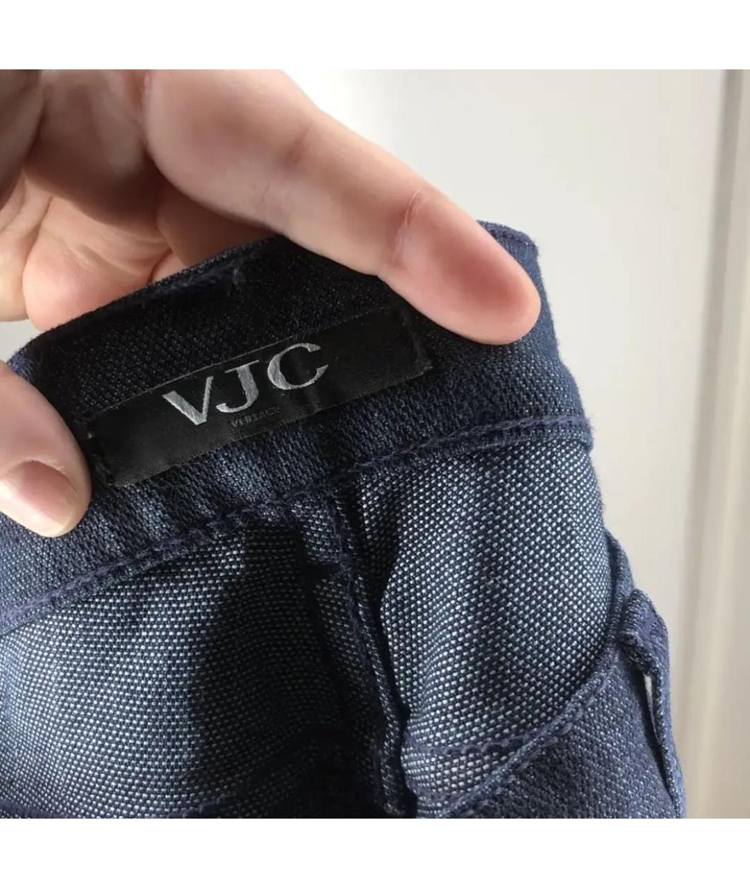 VERSACE Темно-синие брюки узкие, фото 3