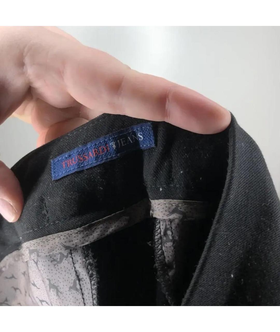 TRUSSARDI JEANS Черные брюки узкие, фото 3