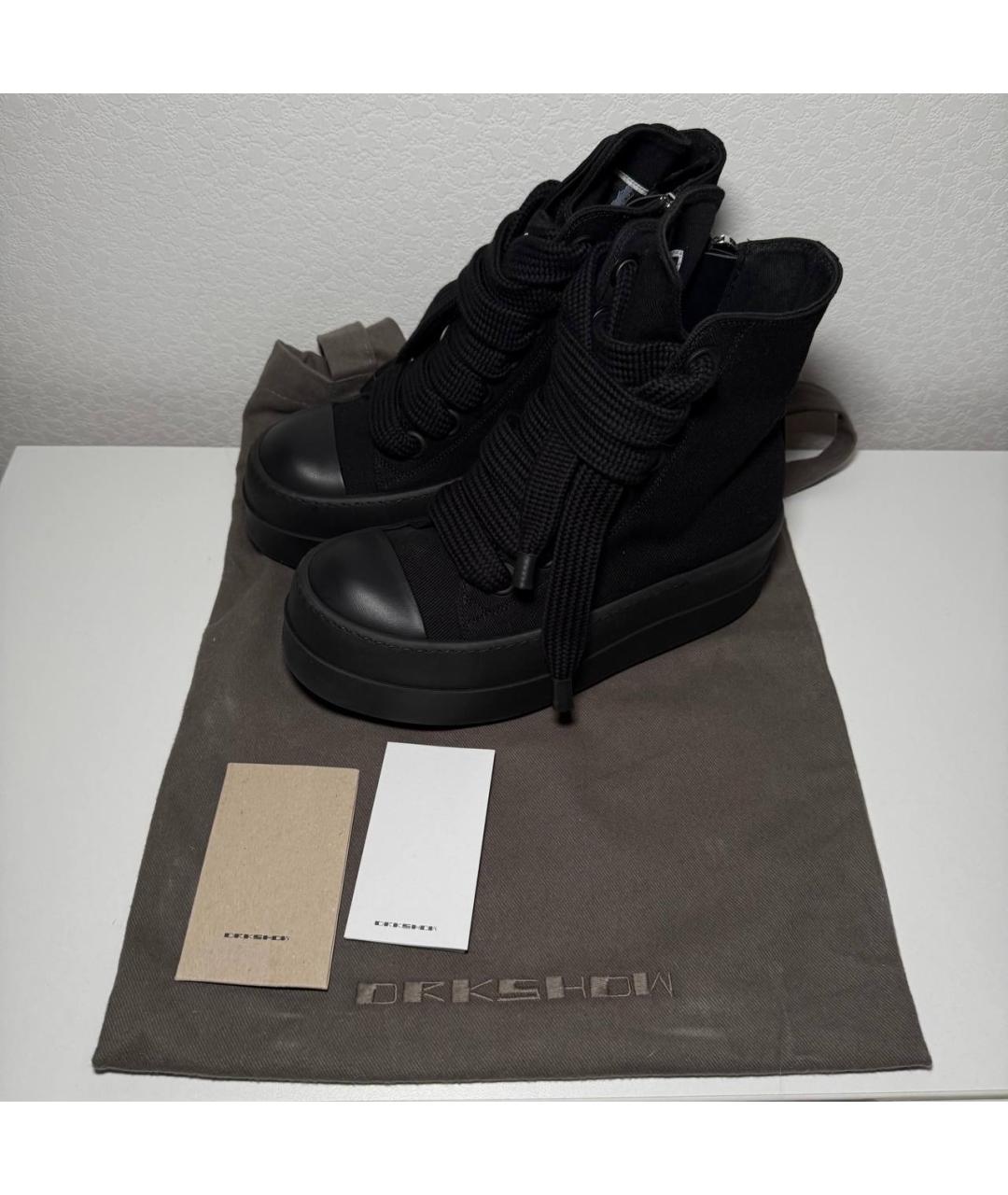 RICK OWENS DRKSHDW Черные высокие кроссовки / кеды, фото 8
