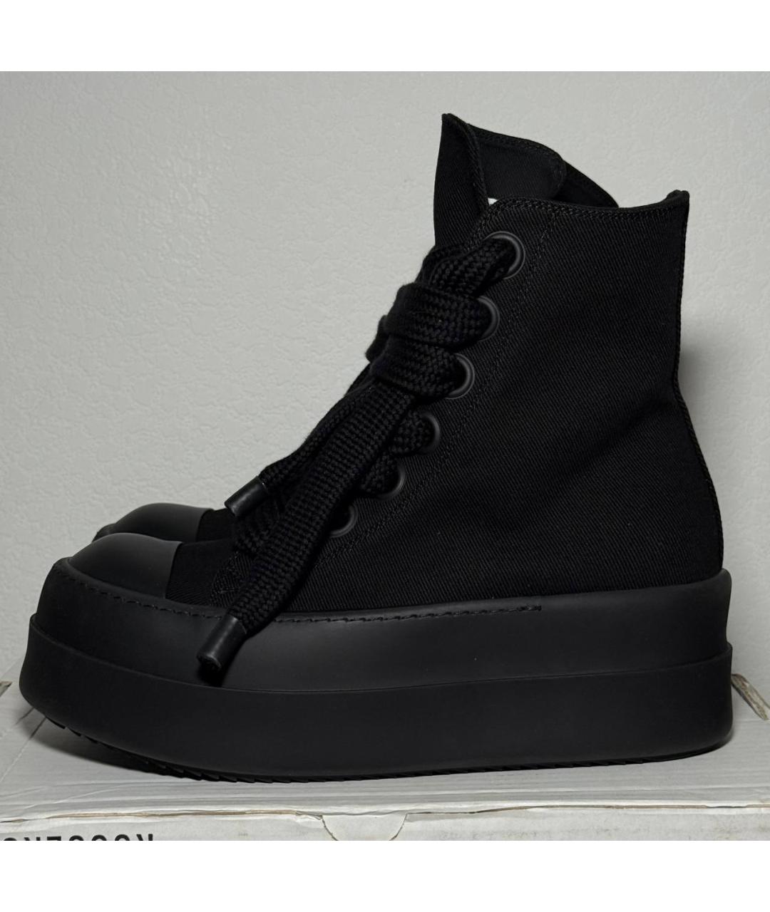 RICK OWENS DRKSHDW Черные высокие кроссовки / кеды, фото 9