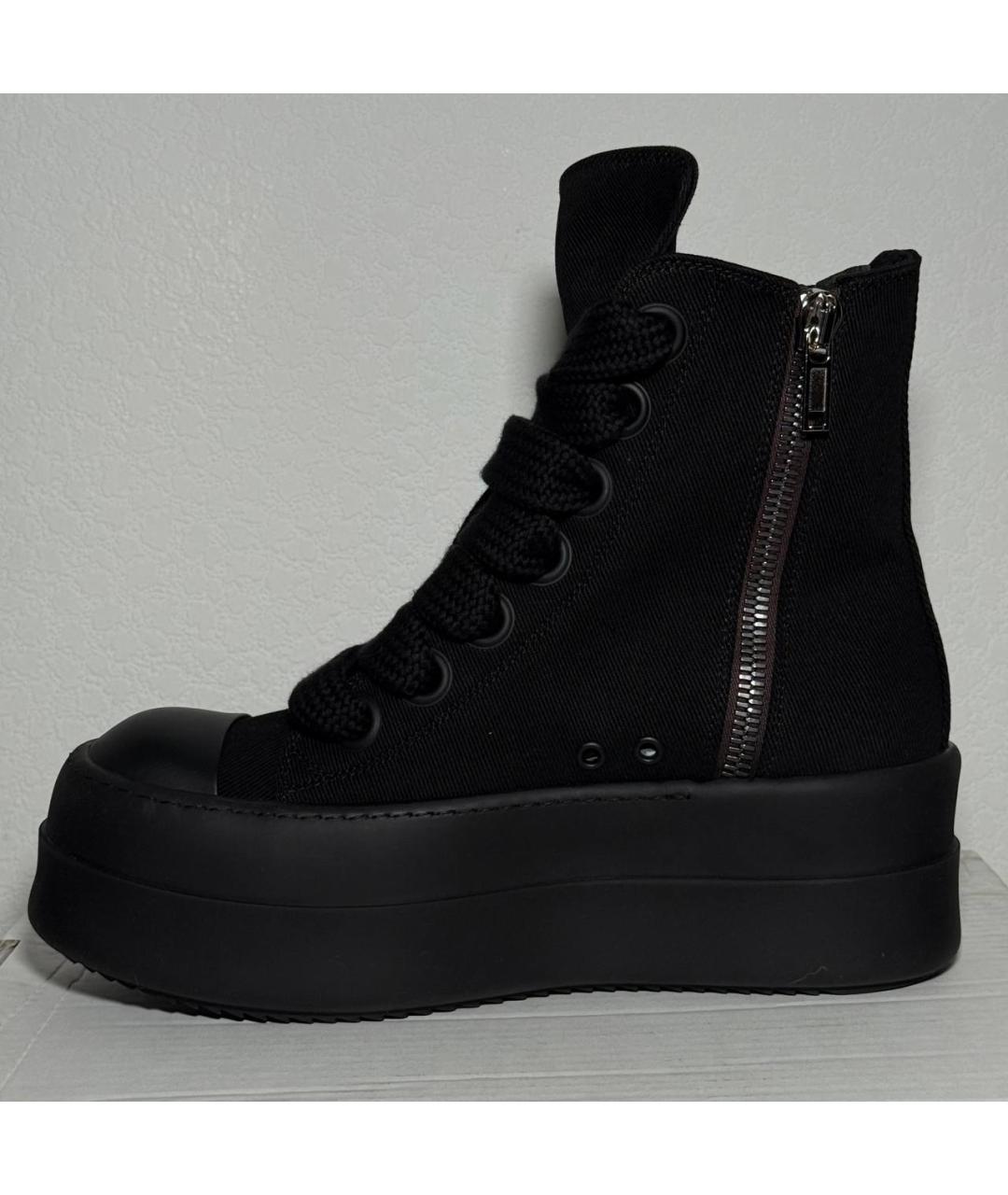 RICK OWENS DRKSHDW Черные высокие кроссовки / кеды, фото 4