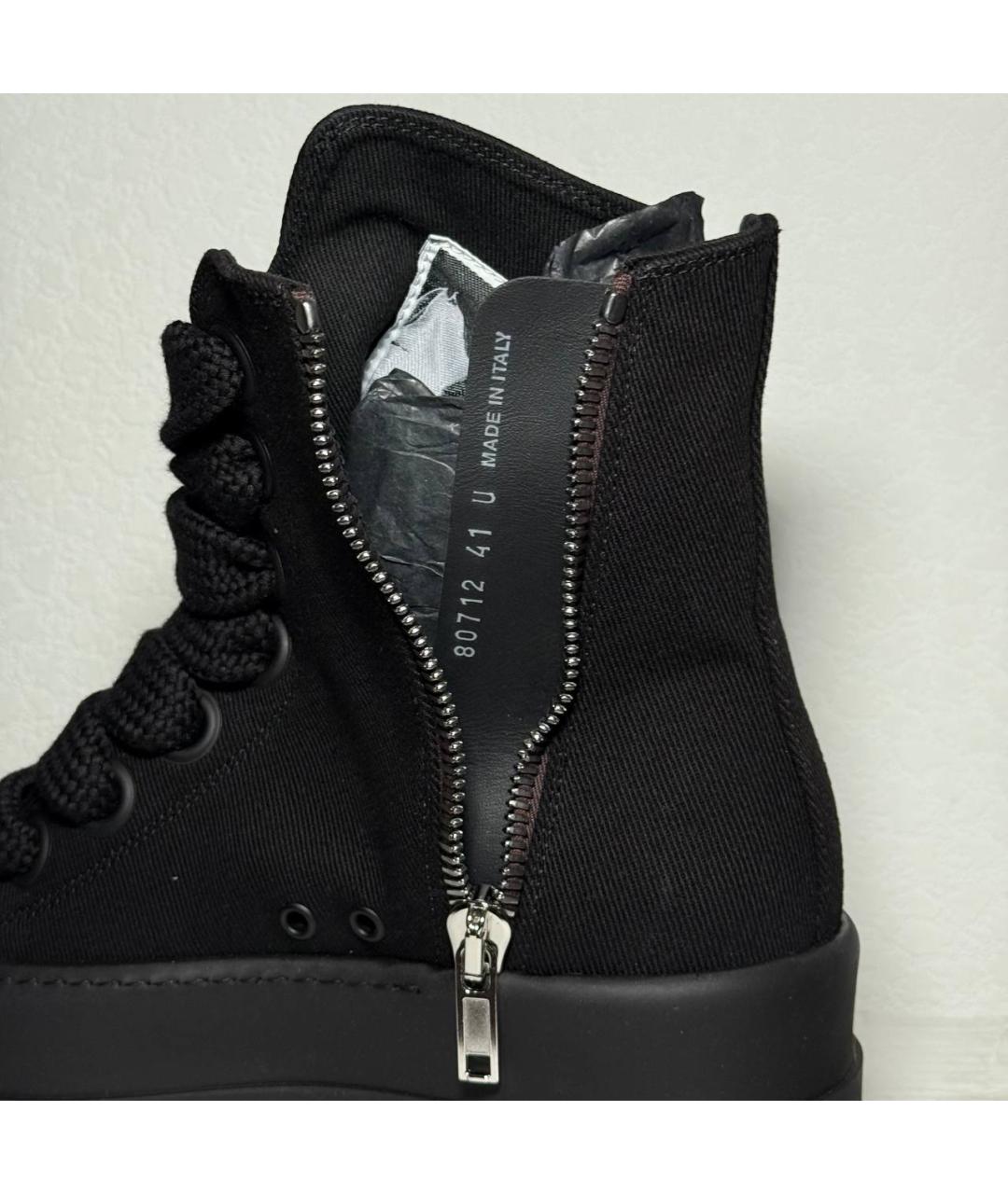 RICK OWENS DRKSHDW Черные высокие кроссовки / кеды, фото 7