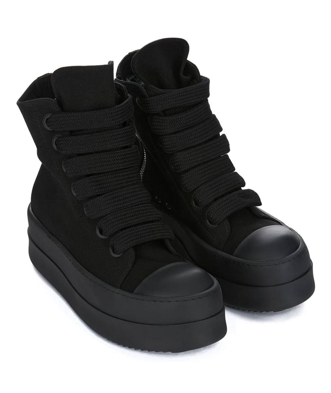 RICK OWENS DRKSHDW Черные высокие кроссовки / кеды, фото 2