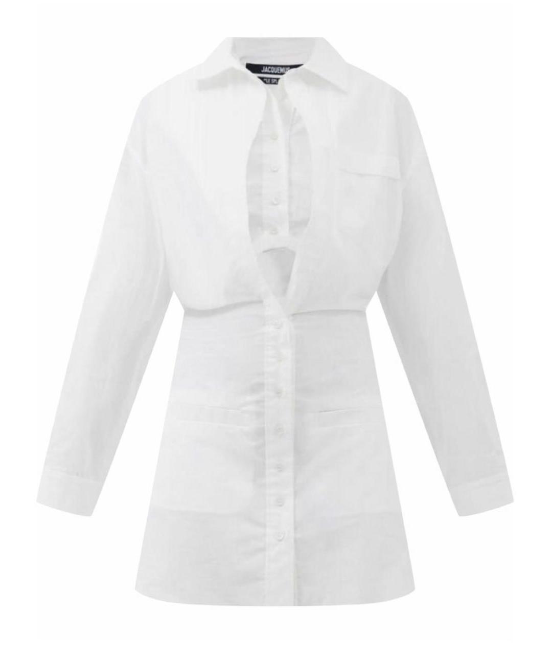 JACQUEMUS Белое хлопковое повседневное платье, фото 1