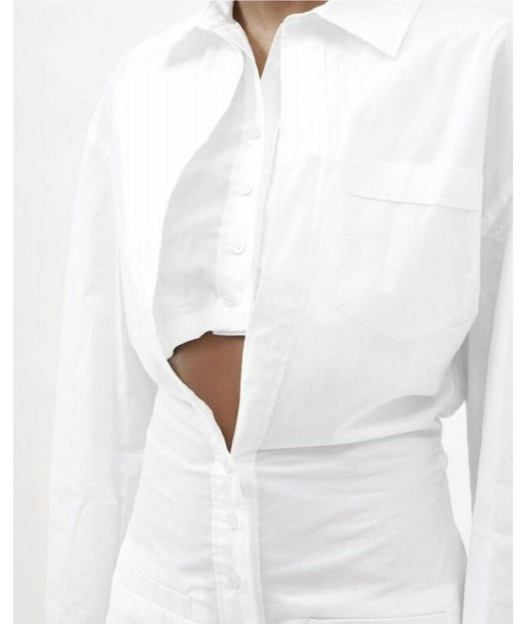 JACQUEMUS Белое хлопковое повседневное платье, фото 4