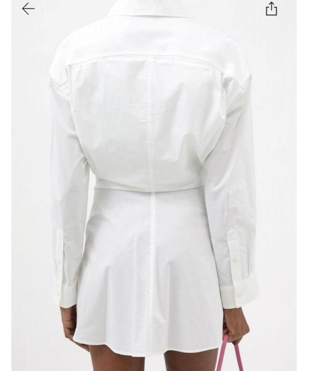 JACQUEMUS Белое хлопковое повседневное платье, фото 3