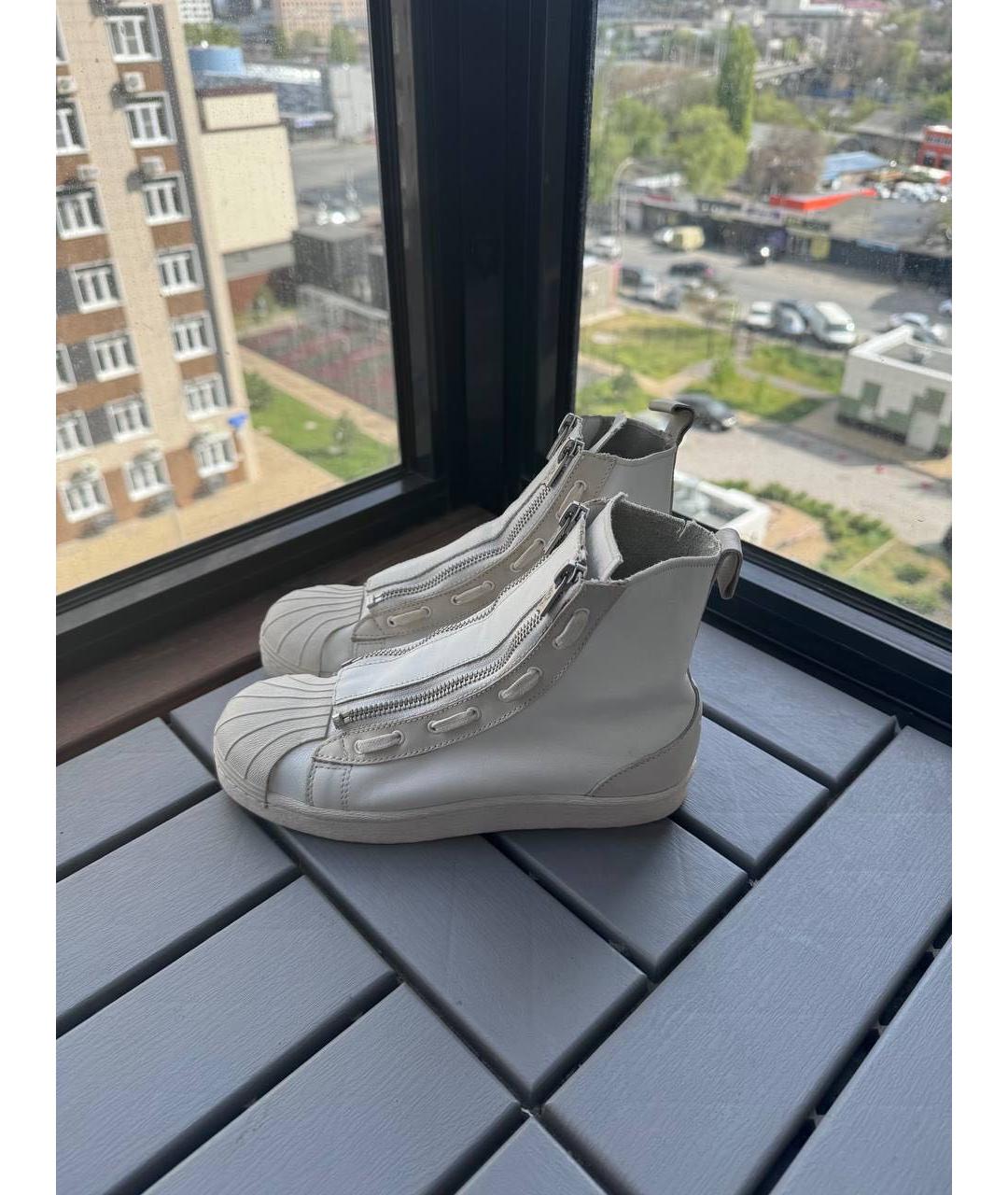 YOHJI YAMAMOTO Белые кожаные кеды, фото 5