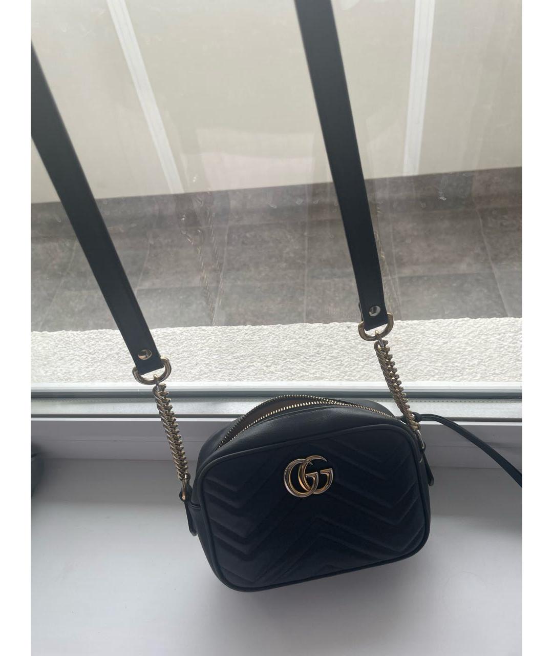 GUCCI Черная кожаная сумка через плечо, фото 3