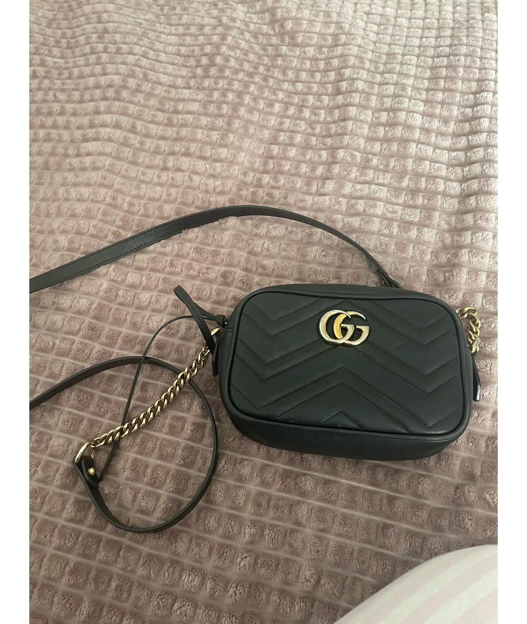 GUCCI Черная кожаная сумка через плечо, фото 8