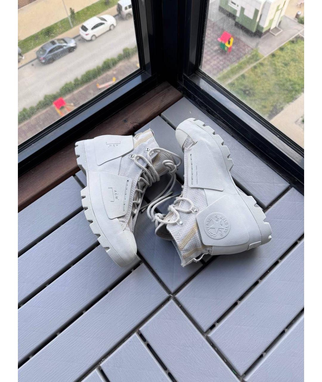 CONVERSE Серые низкие кроссовки / кеды, фото 3