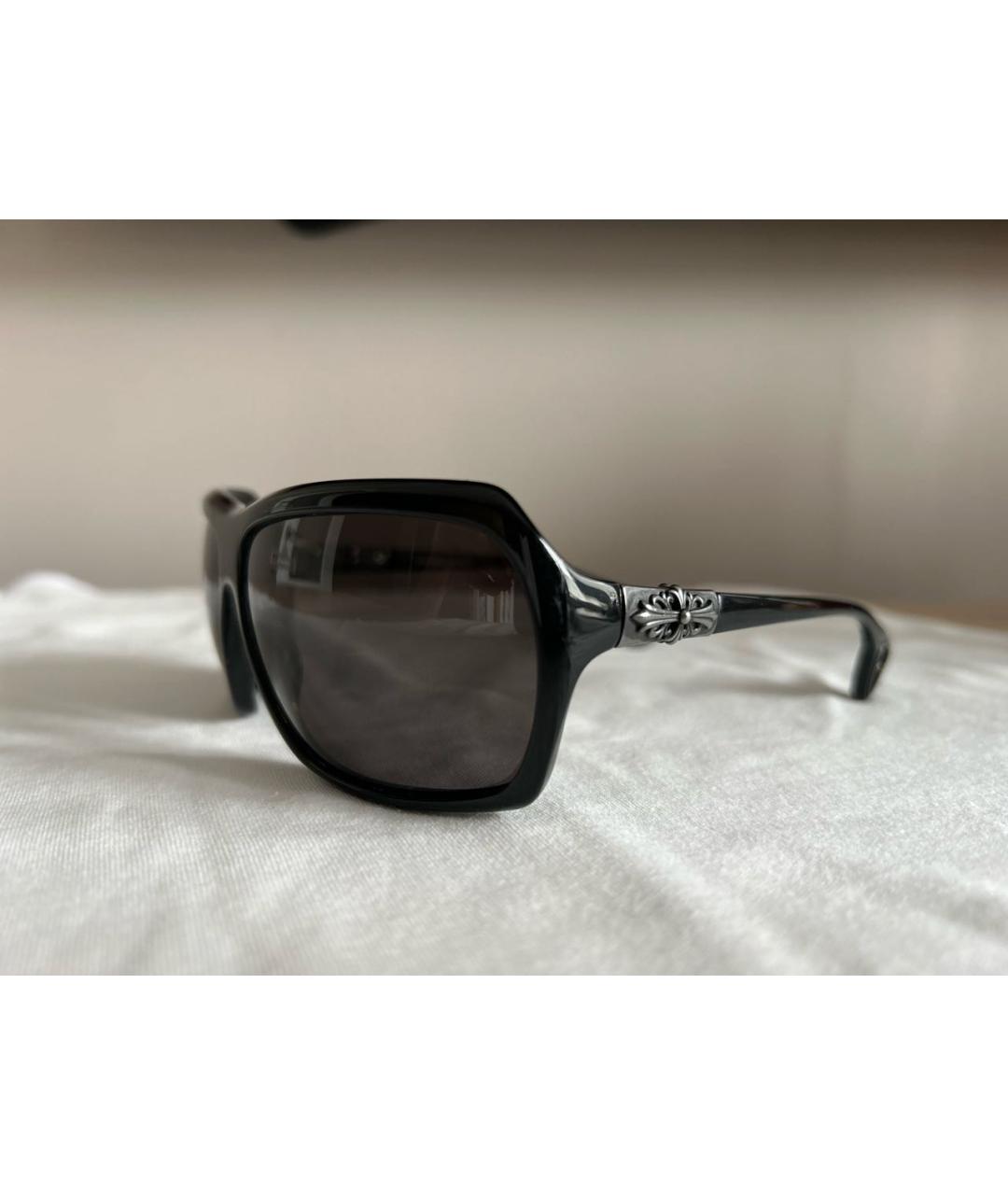 CHROME HEARTS Черные пластиковые солнцезащитные очки, фото 2