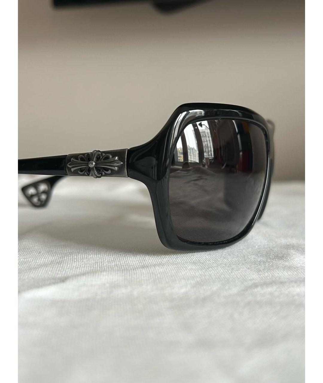 CHROME HEARTS Черные пластиковые солнцезащитные очки, фото 3