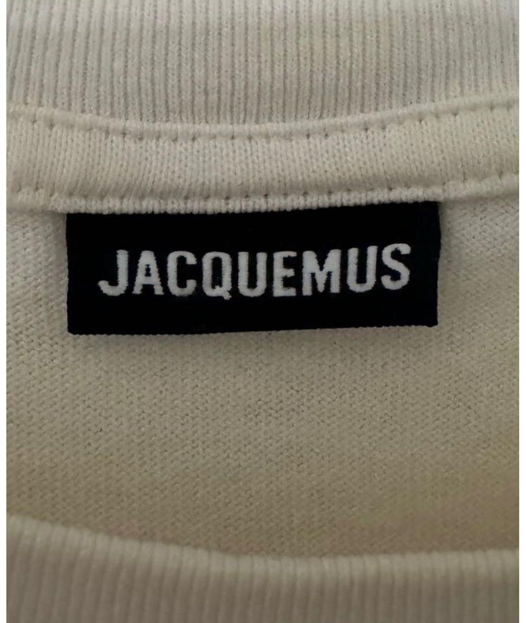 JACQUEMUS Белая хлопковая футболка, фото 4