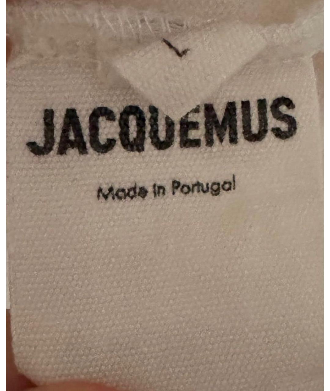 JACQUEMUS Белая хлопковая футболка, фото 5