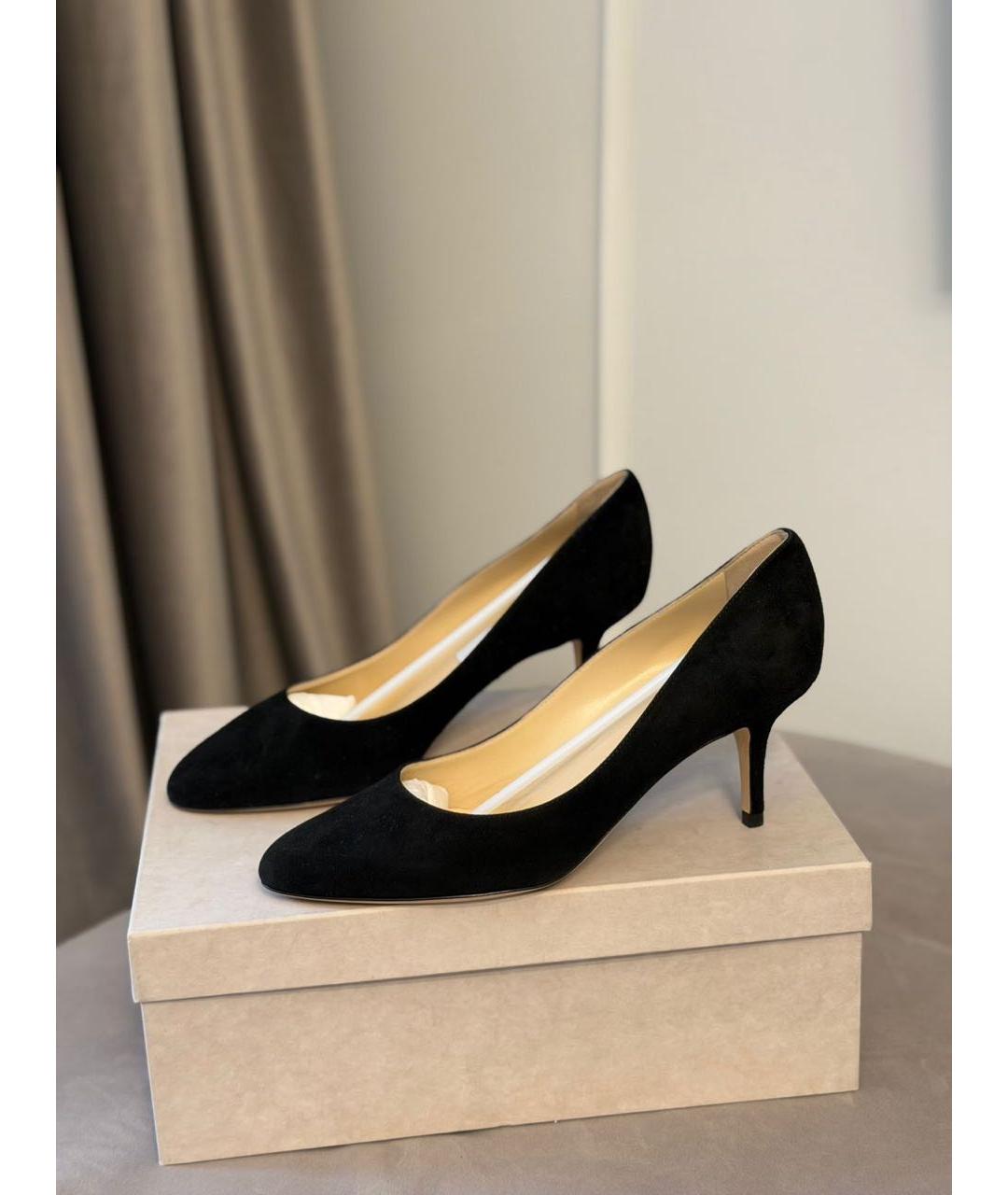 JIMMY CHOO Черные замшевые туфли, фото 2