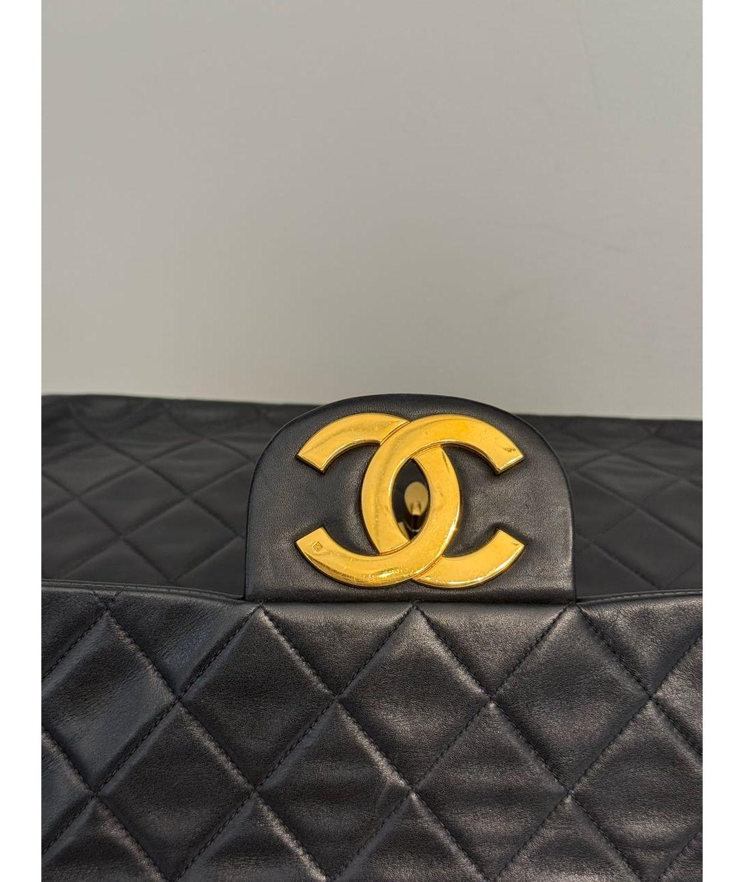 CHANEL Черная кожаная сумка через плечо, фото 8