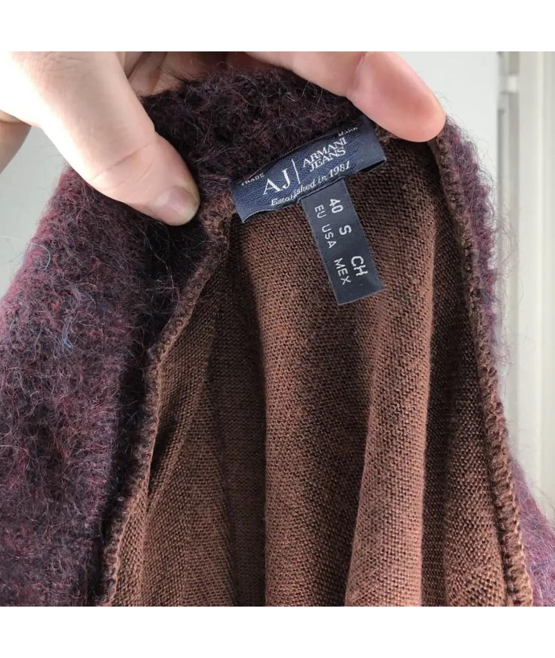 ARMANI JEANS Коричневое вискозное повседневное платье, фото 3