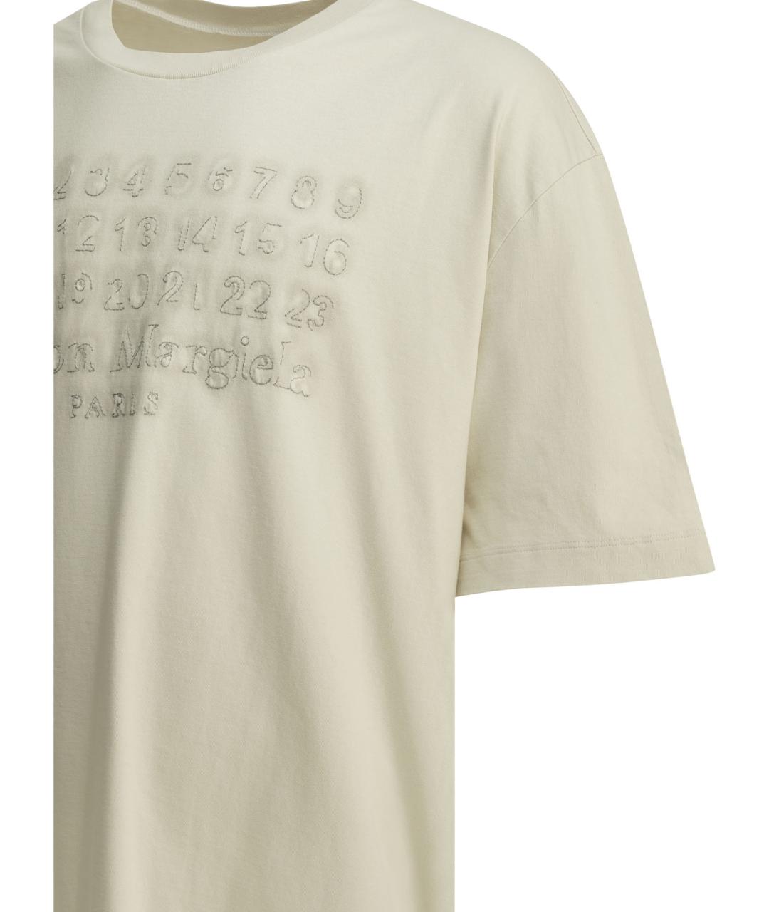MAISON MARGIELA Белая хлопковая футболка, фото 4
