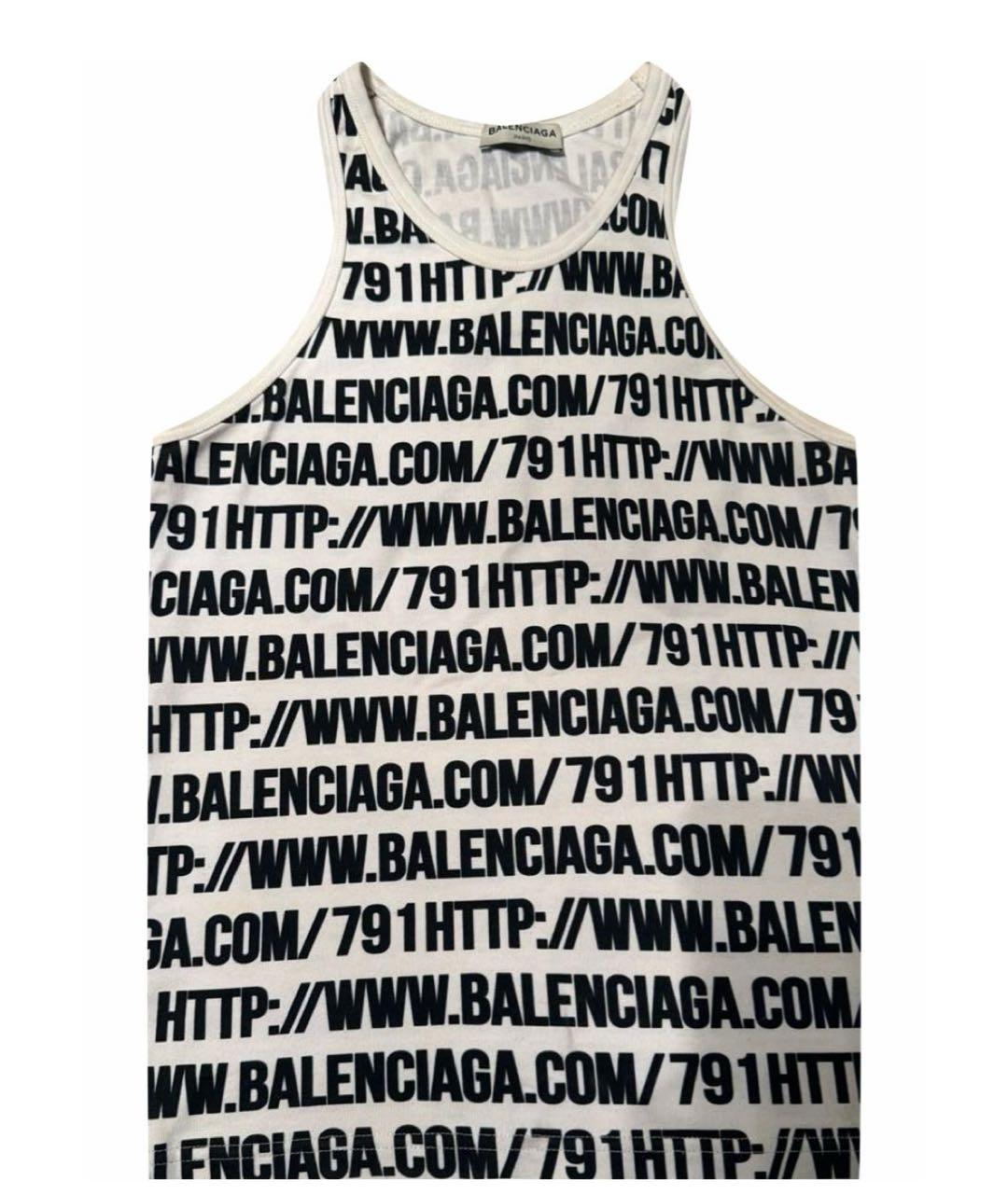 BALENCIAGA Белая хлопковая майка, фото 6