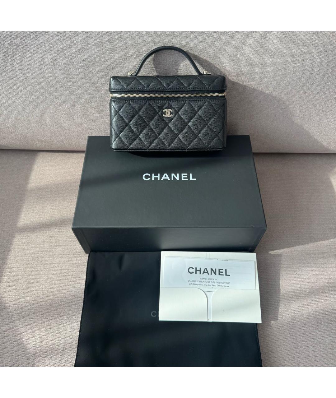 CHANEL Черная кожаная сумка через плечо, фото 8
