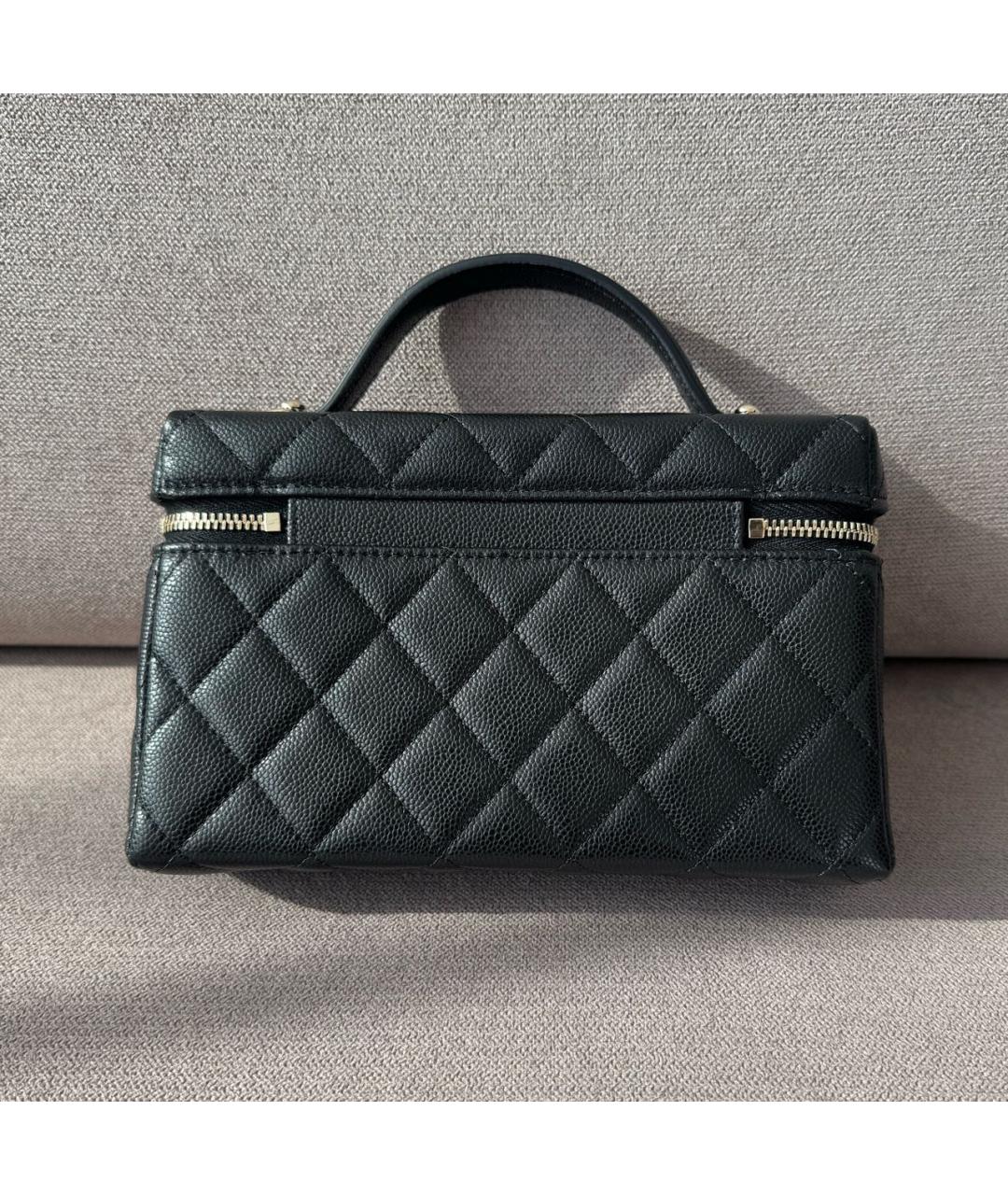 CHANEL Черная кожаная сумка через плечо, фото 3