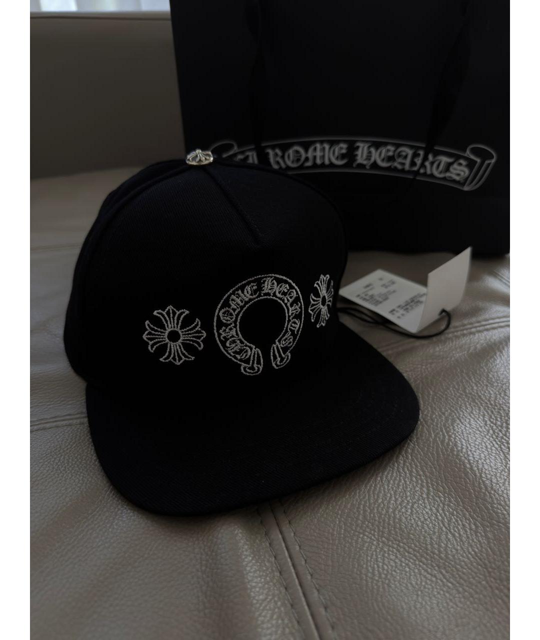 CHROME HEARTS Черная хлопковая кепка/бейсболка, фото 5