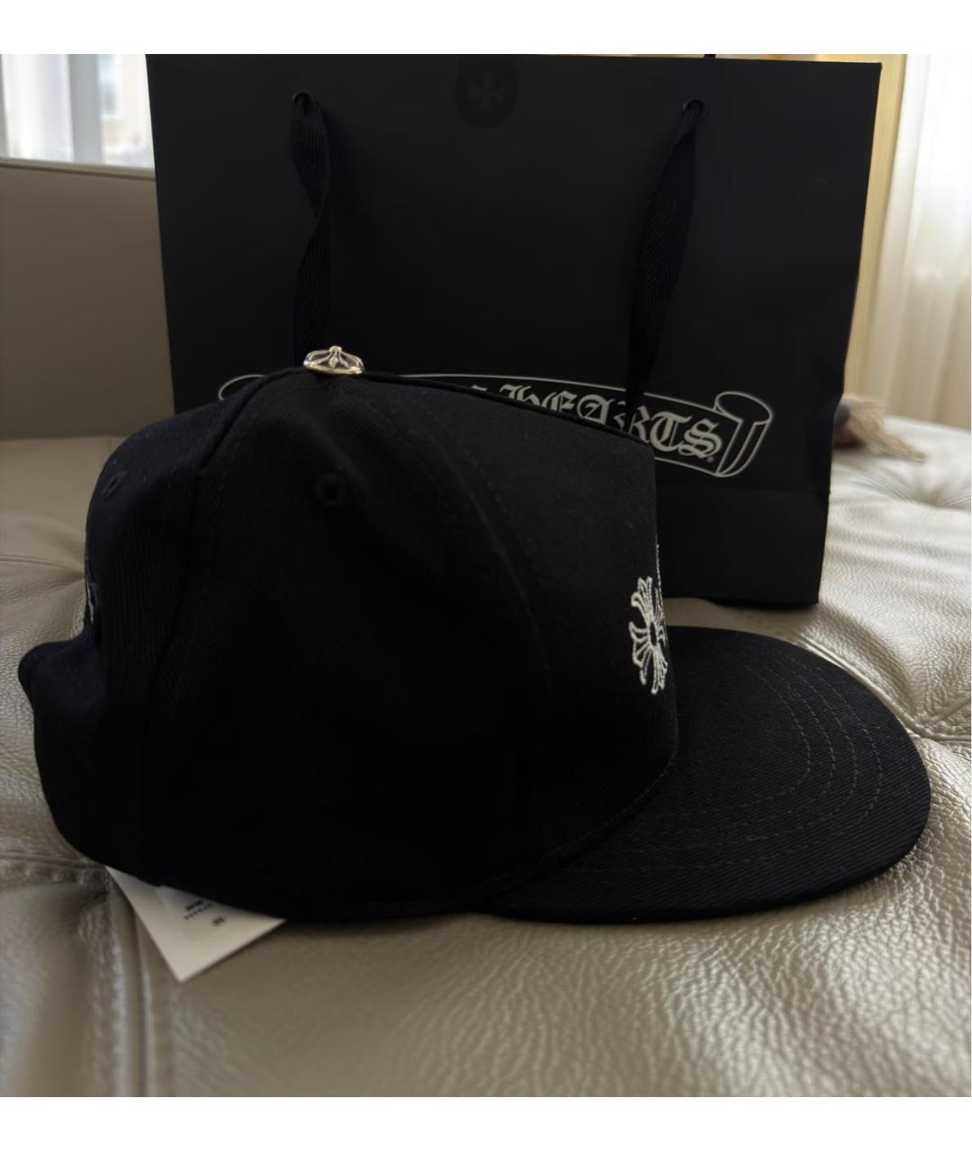 CHROME HEARTS Черная хлопковая кепка/бейсболка, фото 2