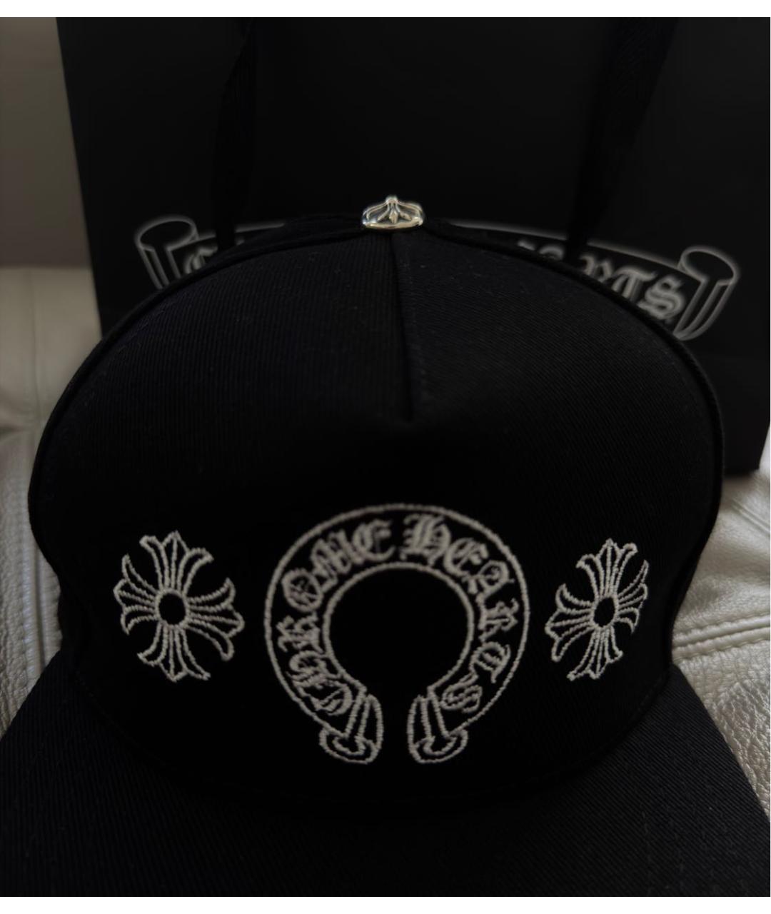 CHROME HEARTS Черная хлопковая кепка/бейсболка, фото 4