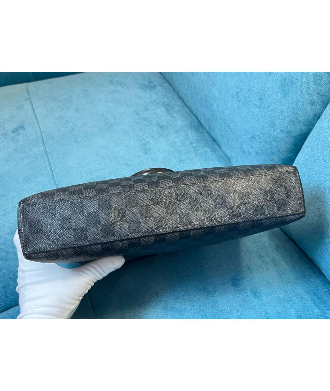 LOUIS VUITTON Антрацитовый портфель, фото 6