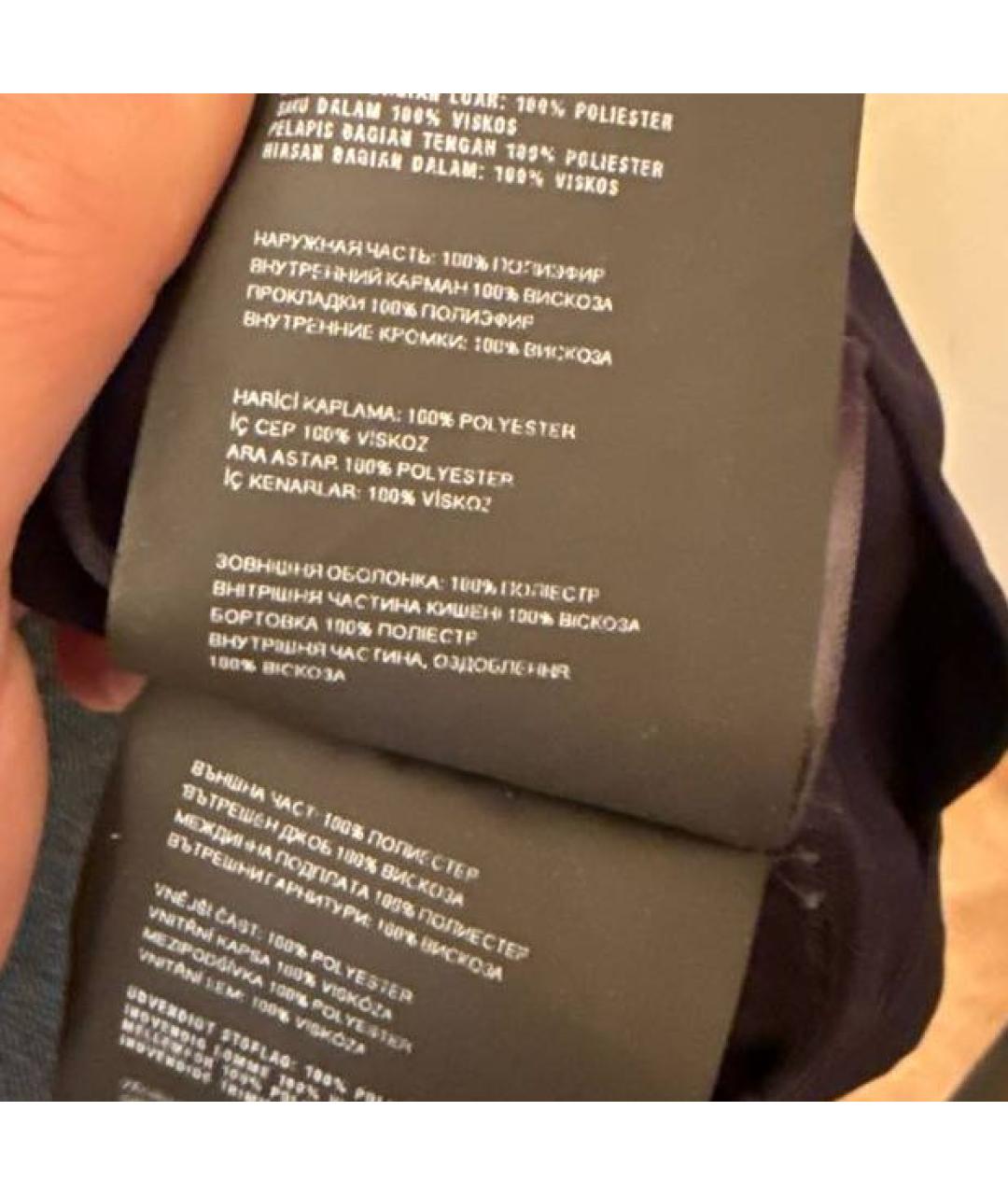 PRADA Темно-синяя полиэстеровая куртка, фото 6