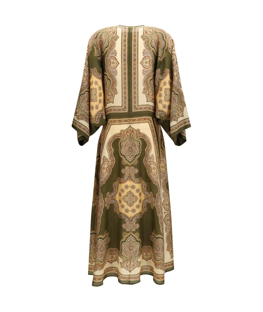 ZIMMERMANN Зеленое шелковое повседневное платье, фото 2