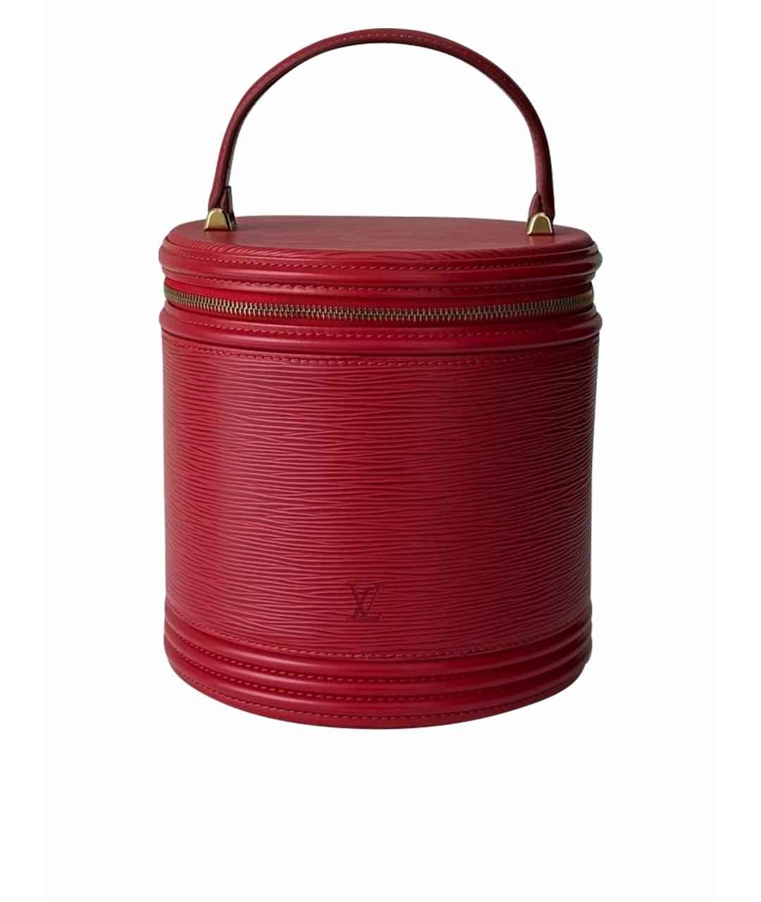 LOUIS VUITTON Красная кожаная сумка с короткими ручками, фото 1