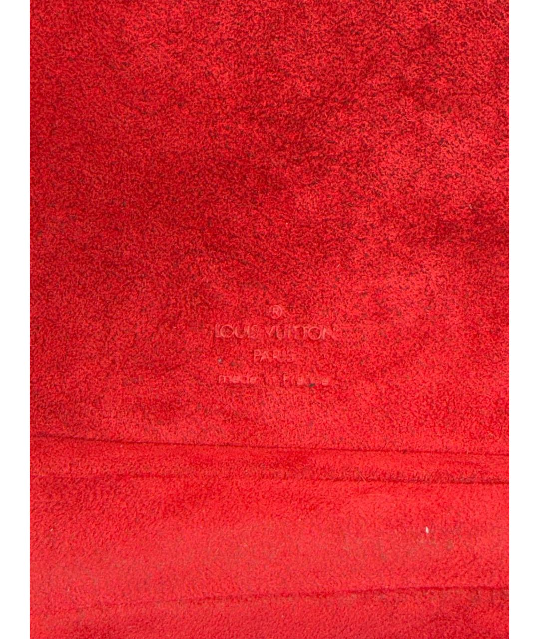 LOUIS VUITTON Красная кожаная сумка с короткими ручками, фото 6