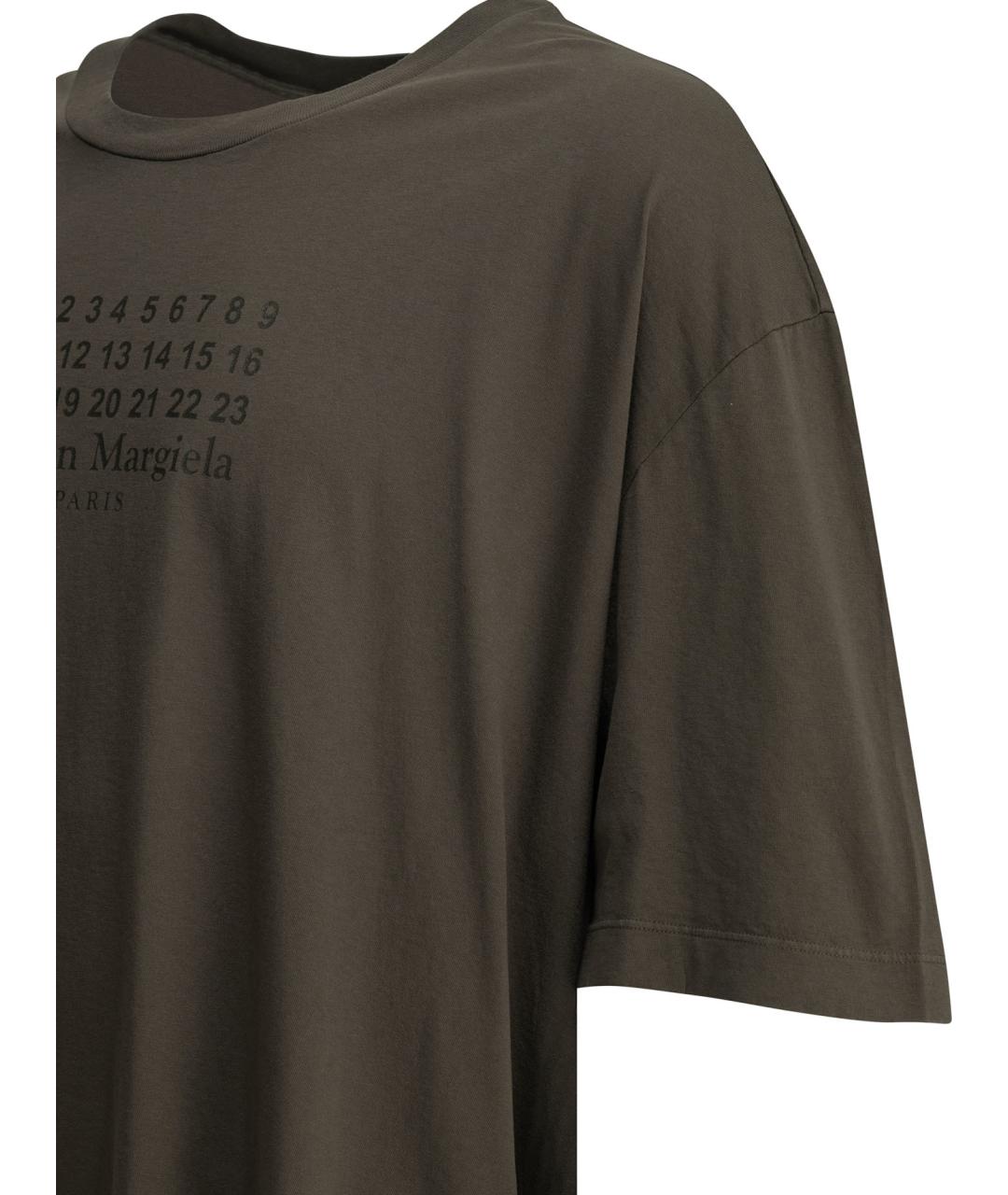 MAISON MARGIELA Серая хлопковая футболка, фото 4