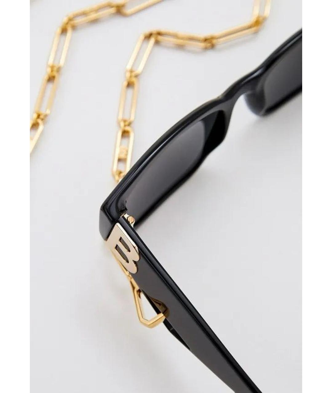BURBERRY Черные пластиковые солнцезащитные очки, фото 3