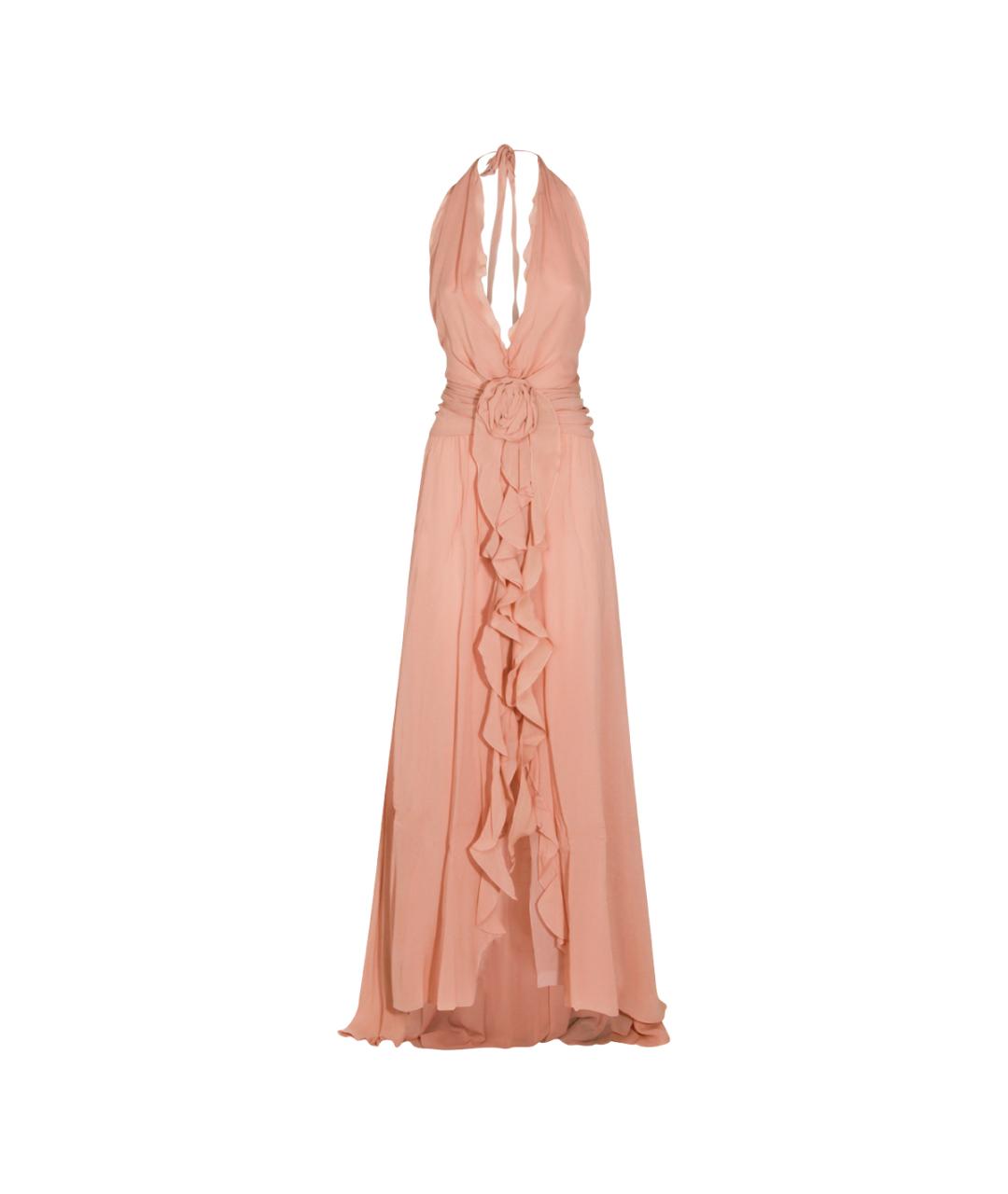 BLUMARINE Розовое вискозное вечернее платье, фото 1