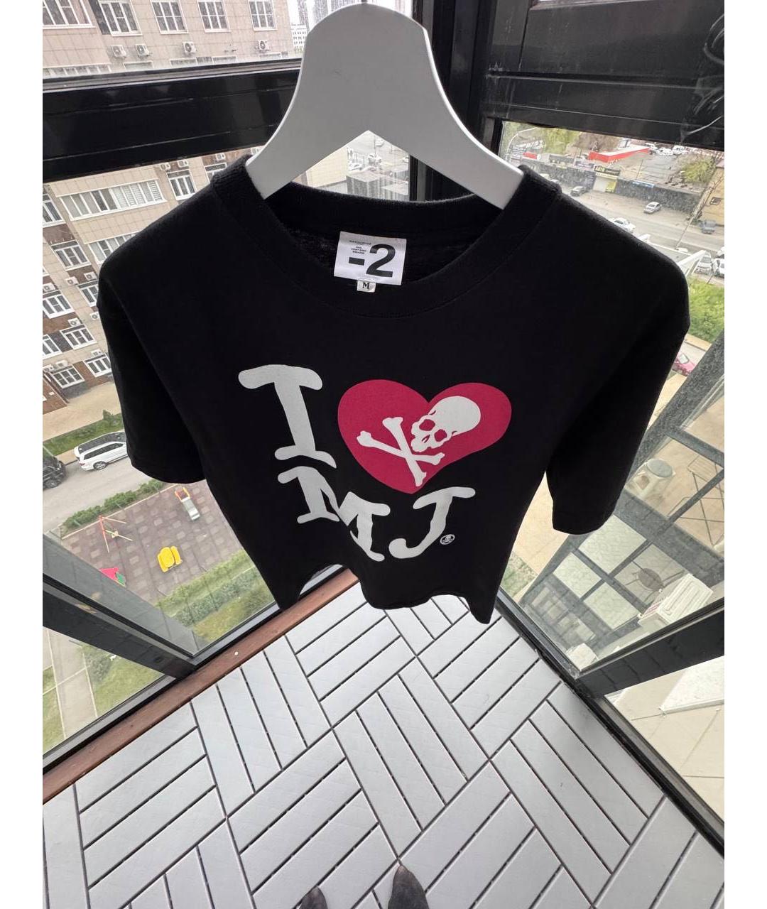 MASTERMIND JAPAN Черная хлопковая футболка, фото 3