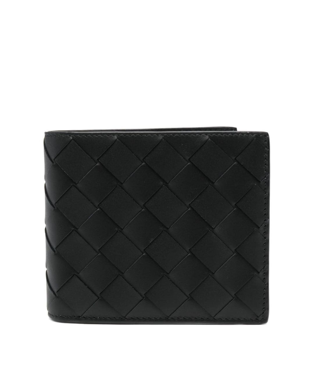 BOTTEGA VENETA Черный кожаный кошелек, фото 1