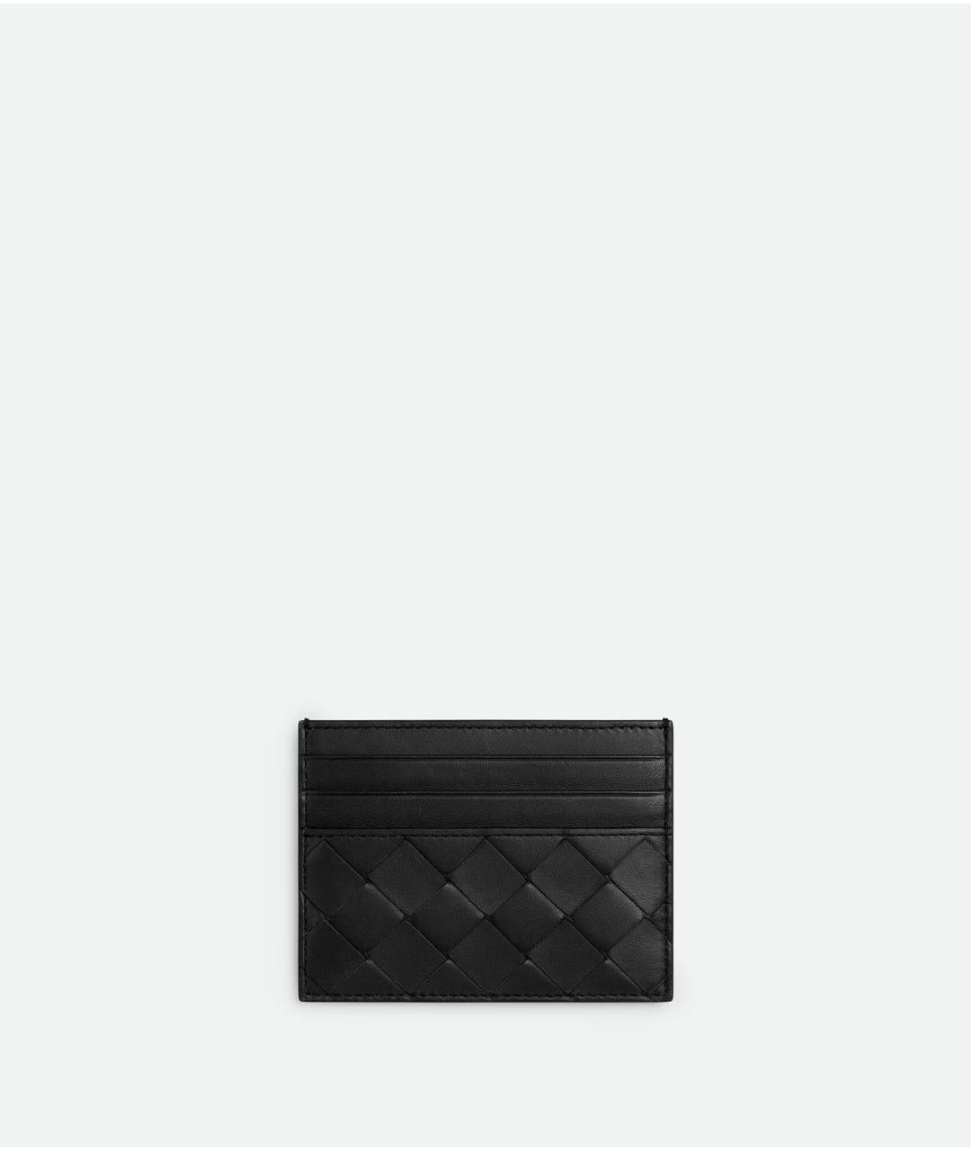 BOTTEGA VENETA Черный кожаный кардхолдер, фото 3