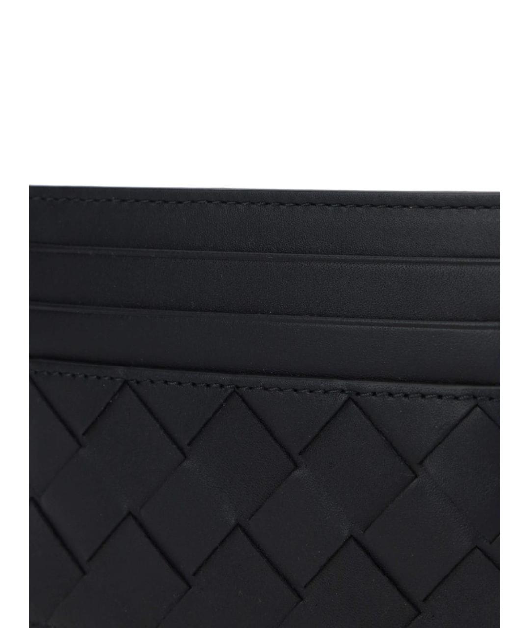 BOTTEGA VENETA Черный кожаный кошелек, фото 3