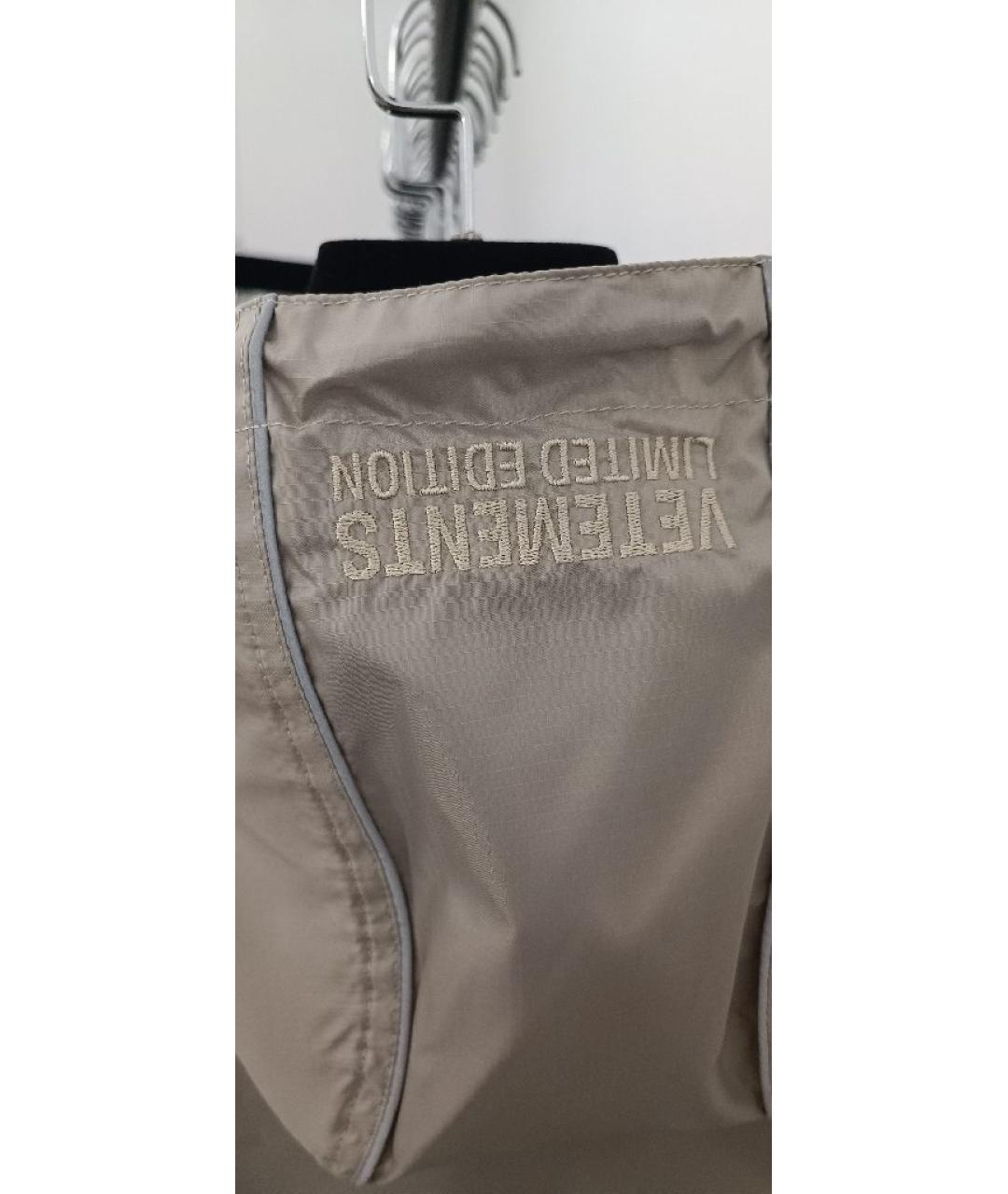 VETEMENTS Бежевая полиэстеровая куртка, фото 4