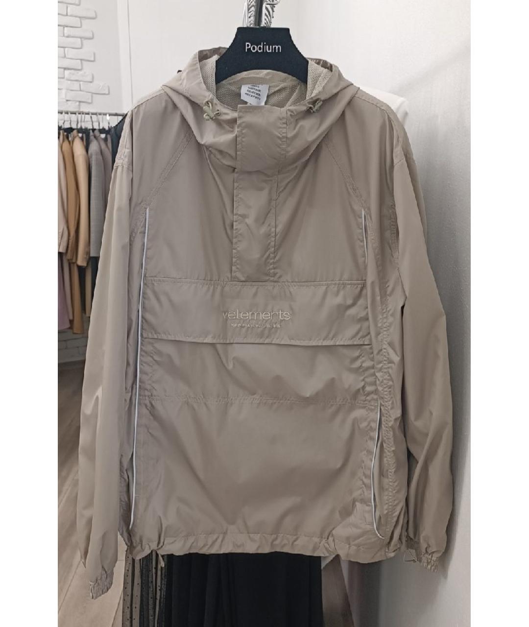 VETEMENTS Бежевая полиэстеровая куртка, фото 9