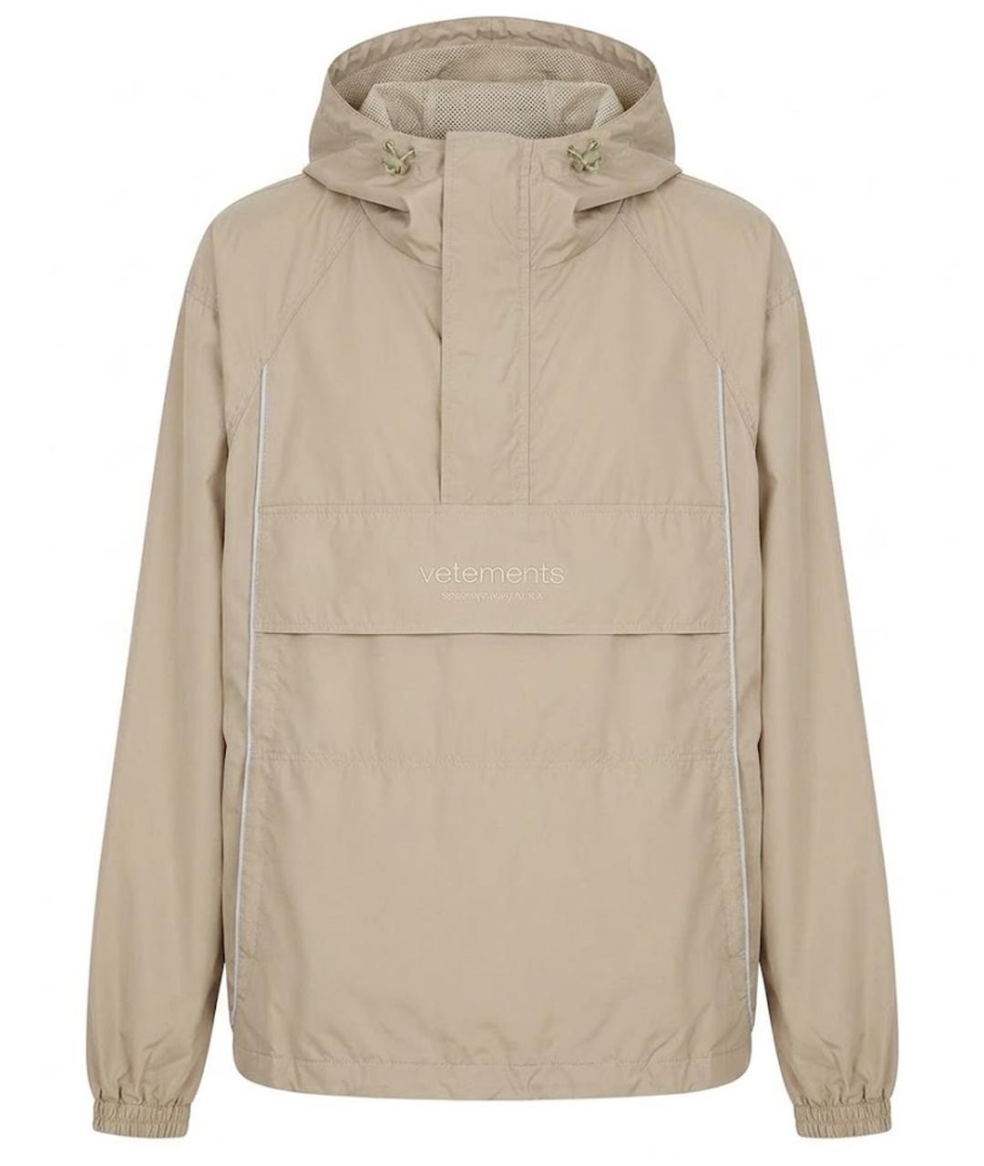 VETEMENTS Бежевая полиэстеровая куртка, фото 1