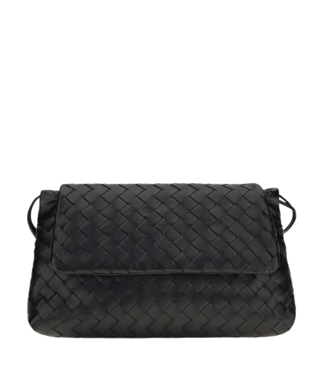 BOTTEGA VENETA Черная кожаная сумка через плечо, фото 1