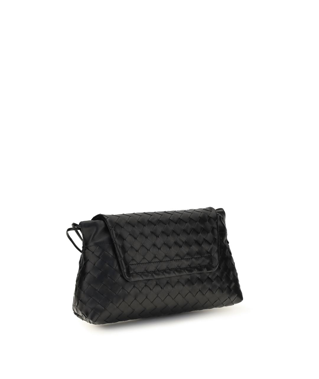 BOTTEGA VENETA Черная кожаная сумка через плечо, фото 3