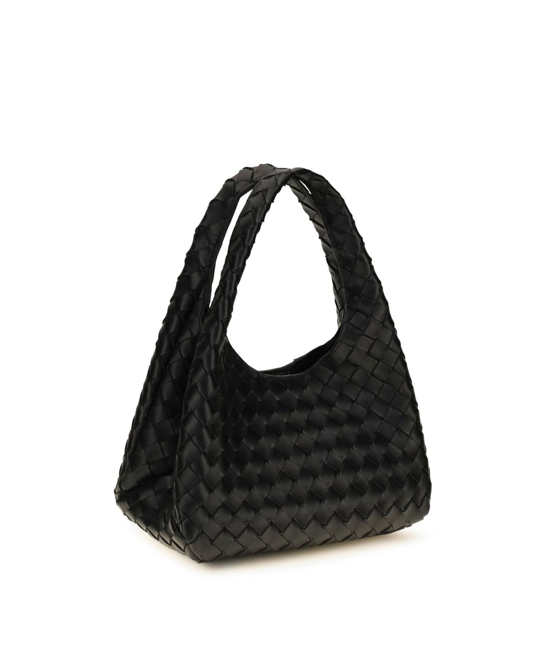 BOTTEGA VENETA Черная кожаная сумка тоут, фото 2