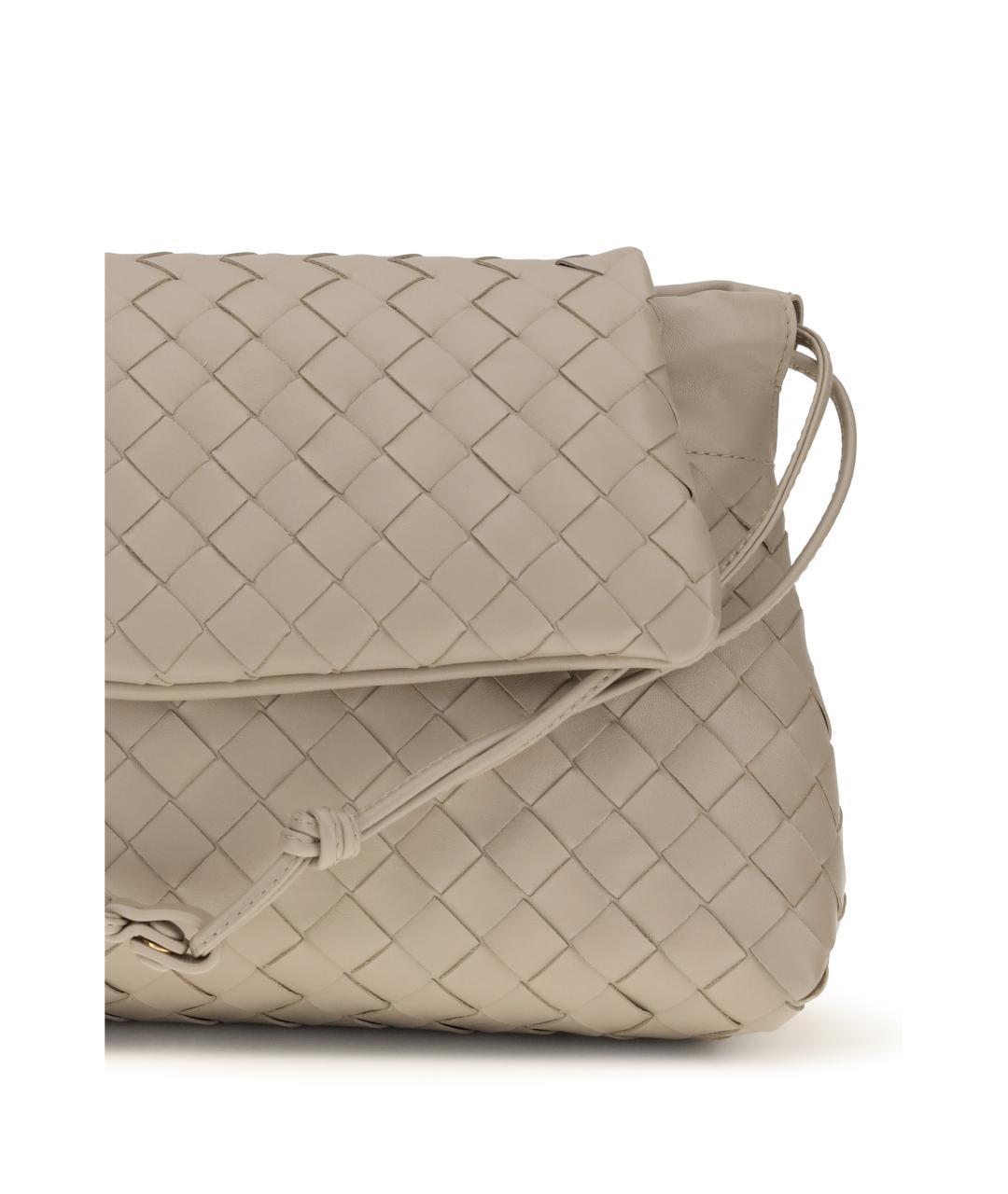 BOTTEGA VENETA Бежевая кожаная сумка через плечо, фото 4