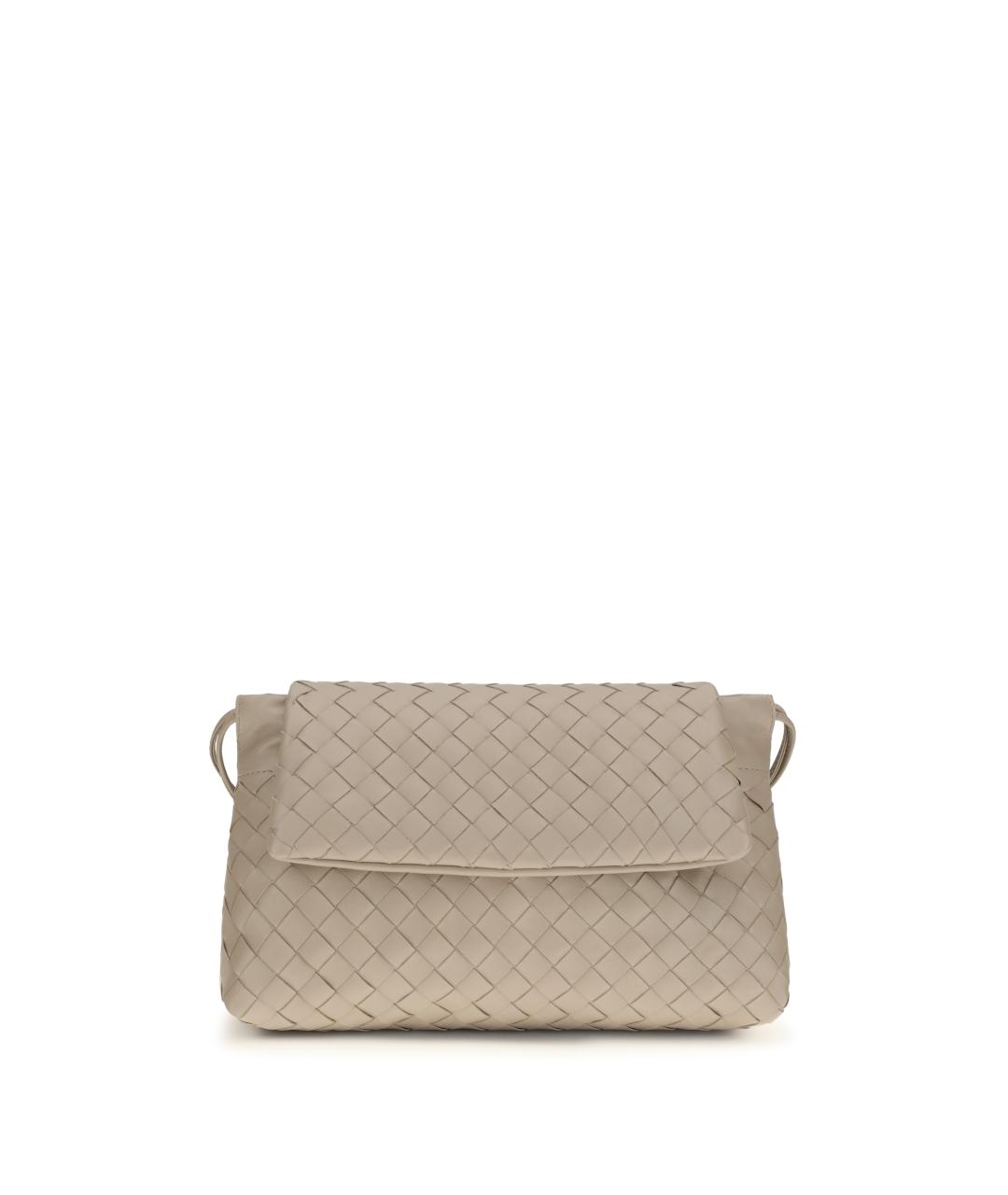 BOTTEGA VENETA Бежевая кожаная сумка через плечо, фото 1