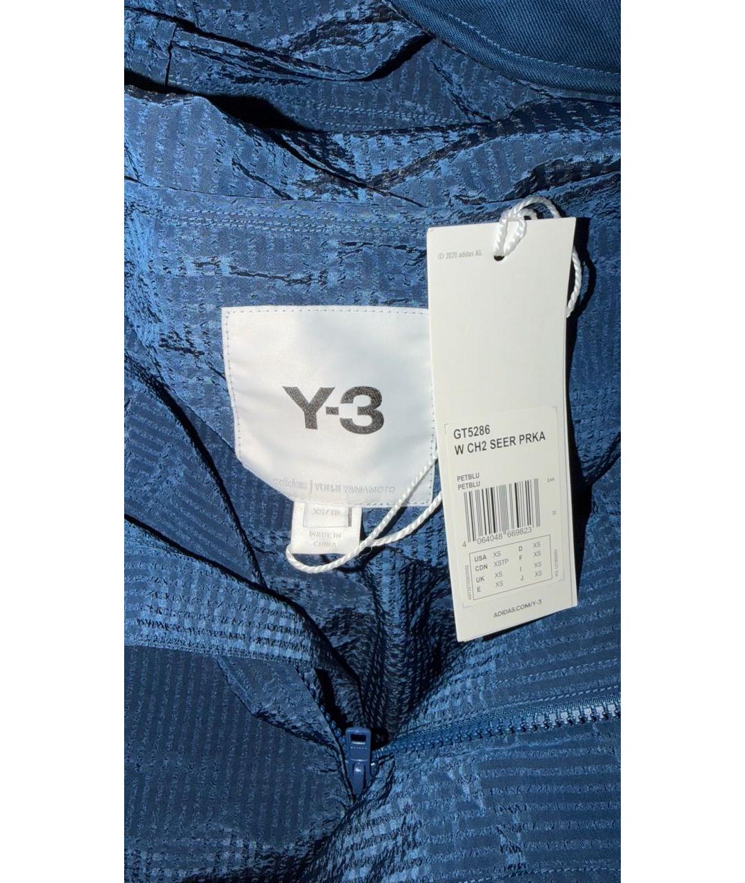 Y-3 Темно-синяя полиамидовая парка, фото 3
